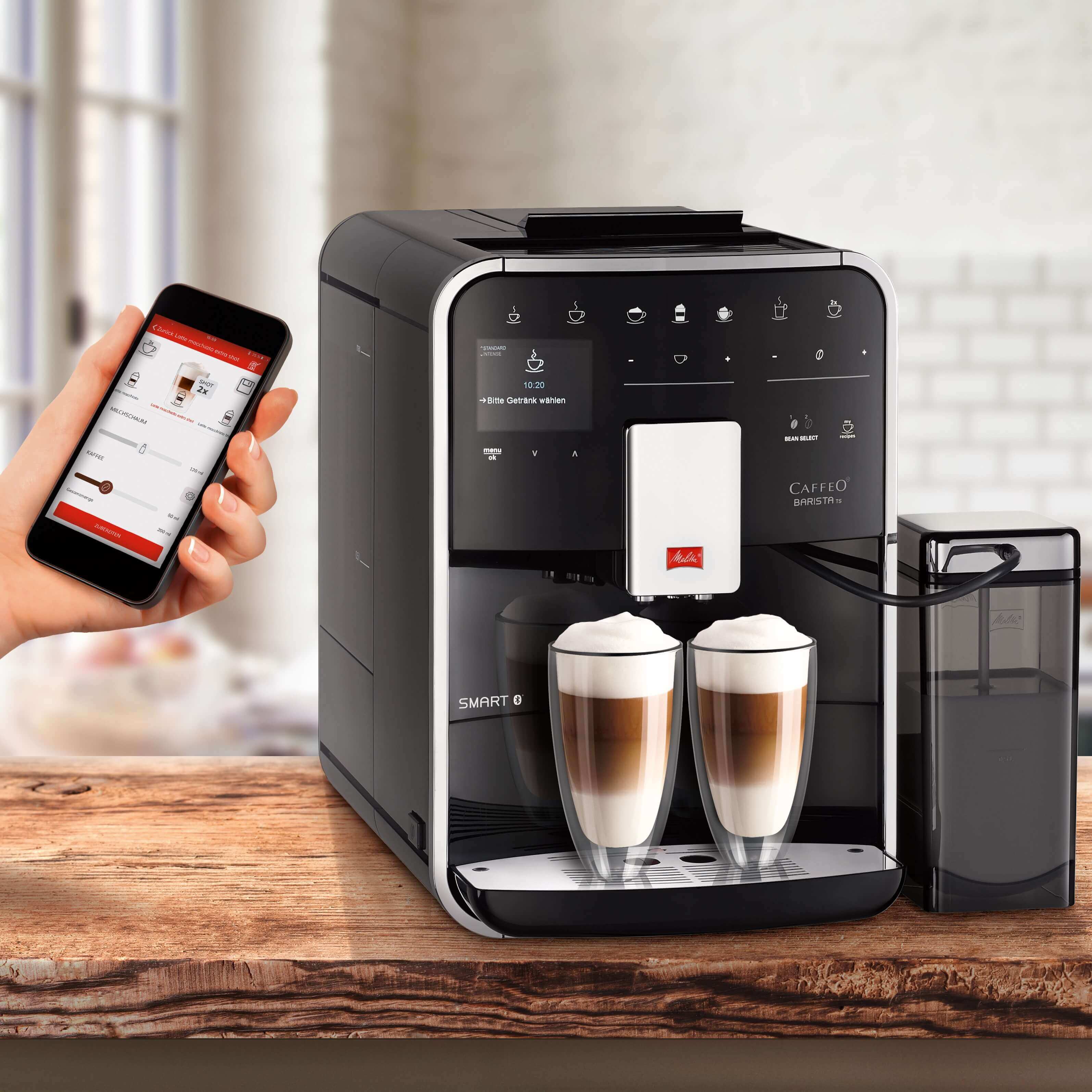 Melitta TS Smart Kaffeevollautomat bedienbar durch das Smartphone